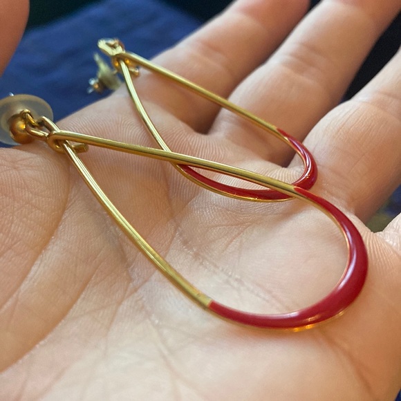 ❤️Vintage gold enameled earrings - Picture 11 of 11